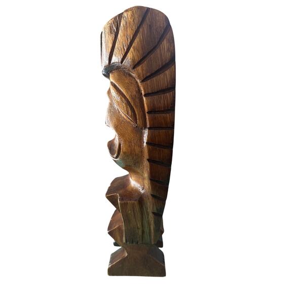Vint1967 Hand-carved Tiki statue humanoid figures representing ancestral spirits - Picture 5 of 6
